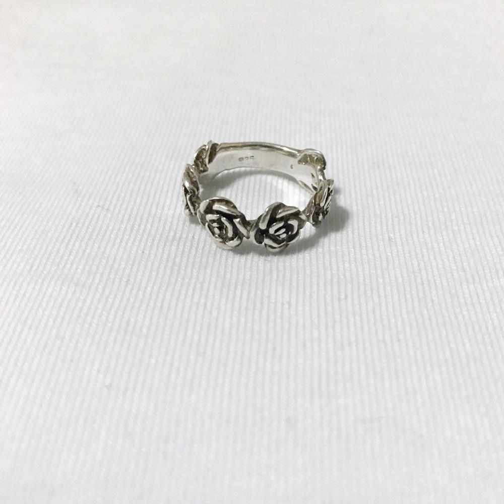 Rose sterling silver ring 4.5
